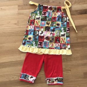 Farm animal dress-shirt and capris